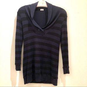 Splendid- Anthropology Navy Blue Striped Top